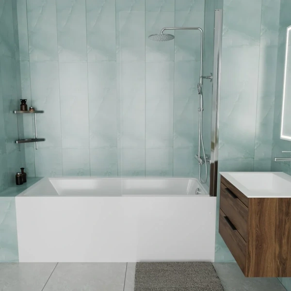 Ванна акриловая Vincea VBT-2G170-LG, 170 x 70 см, с ножками, белая (детальная фотография), белые