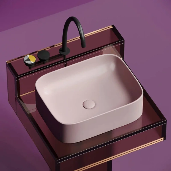 Раковина Ceramica Nova Element 50 см розовая CN6052MP (детальная фотография), 50 см