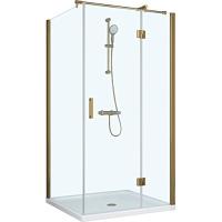 Душевой уголок профиль бронза стекло прозрачное Vegas-glass