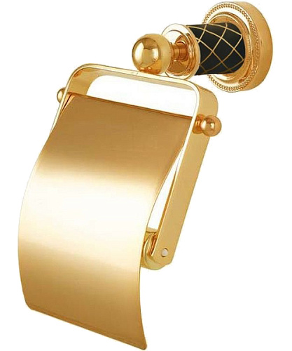 Бумагодержатель Boheme Murano золото декор черный - фото 2