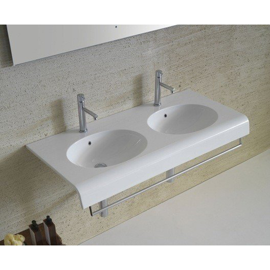 Раковина двойная Globo Bowl+ BP110.BI (детальная фотография), по запросу