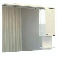 Зеркальный шкаф с подсветкой Comfortу Севилья 100 см слоновая кость