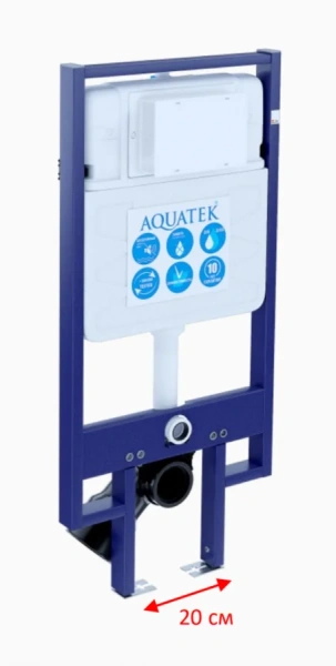 Инсталляция для унитаза Акватек со звукоизоляционной прокладкой INS-0000020 (детальная фотография), в наличии