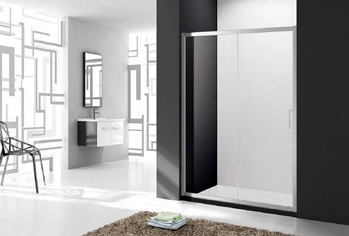 Душевая дверь в нишу Cezares Molveno 130 см стекло прозрачное, с антикальциевой обработкой - фото 1