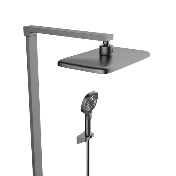 Душевая стойка Vincea Inspire вороненая сталь VSFS-3I13TGM (детальная фотография), настенные
