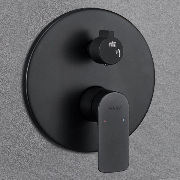 Душевой комплект Black&White Universe черный матовый 8311BUK (детальная фотография), современные, hi-tech