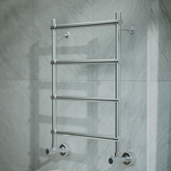 Полотенцесушитель водяной Margaroli Sole 442, 4 секции хром 4424704CRN (детальная фотография), хром