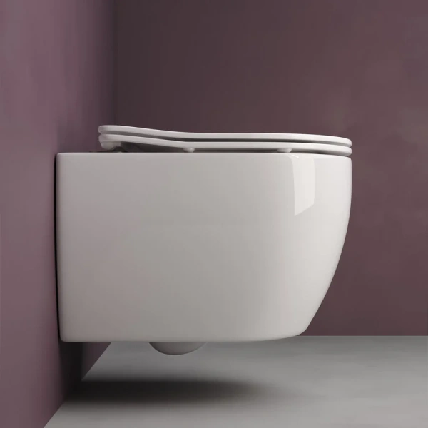 Унитаз подвесной Ceramica Nova Play с сиденьем микролифт CN3001 (детальная фотография), современные, hi-tech, круглые