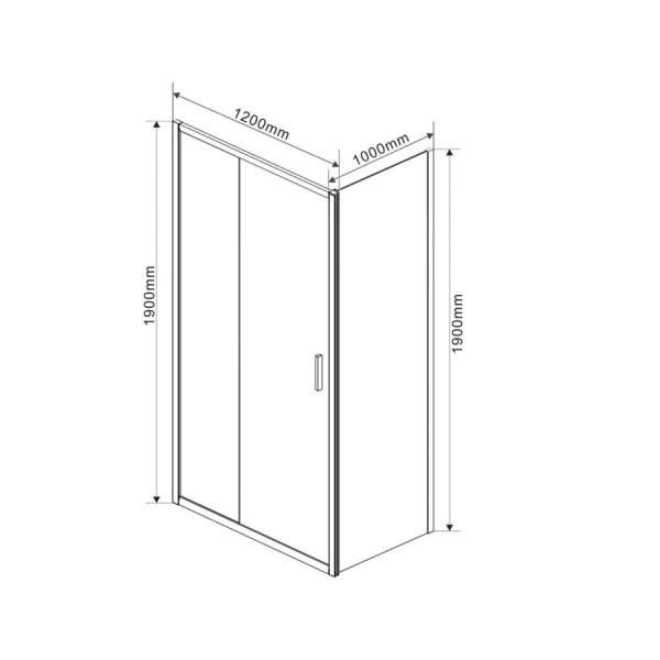 Душевой уголок Vincea Garda 120х100 см стекло прозрачное VSR-1G1012CL (детальная фотография), прямоугольные