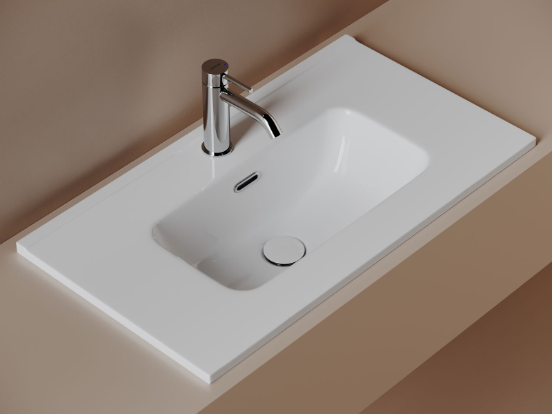 Раковина Ceramicanova Compact 71 см белая CN7029 (детальная фотография), встраиваемые (в столешницу)