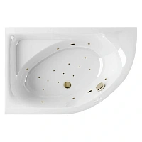Ванна гидромассажная Excellent Aquarella Relax 150 x 100 см, левая, белый/бронза, WAEX.ARL15.RELAX.BR
