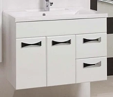 Тумба с раковиной подвесная Акватон Диор 1A167801DR010 80 см с двумя дверцами и двумя ящиками