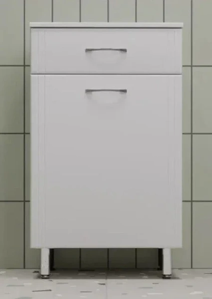 Тумба напольная Style Line Эко Стандарт 50 см белая АА00-000042 (детальная фотография)