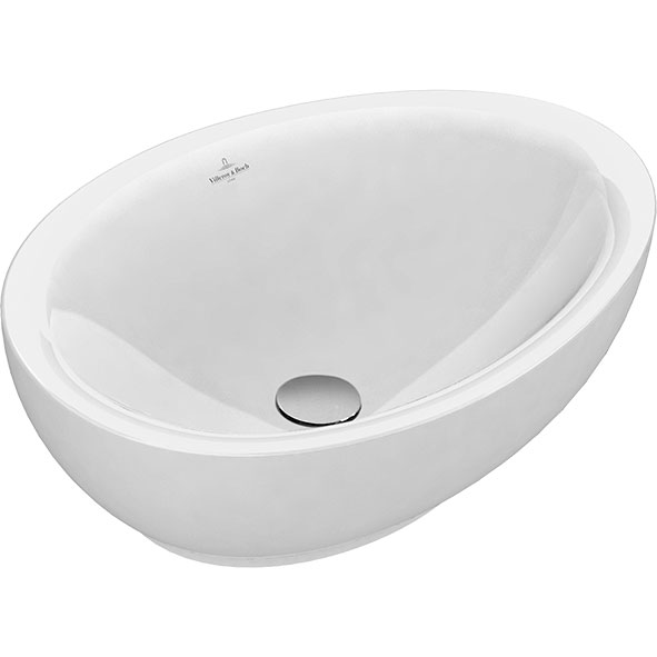 Раковина накладная Villeroy & Boch Aveo New Generation 60 см белая с покрытием CeramicPlus 413261R1 (детальная фотография)