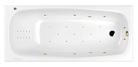 Ванна гидромассажная Whitecross Layla 170 x 75 см, ULTRA NANO, золото, белый, 0102.170075.100.ULTRANANO.GL