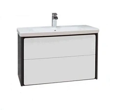 Тумба под раковину подвесная Roca Ronda 60 см белый глянец/антрацит