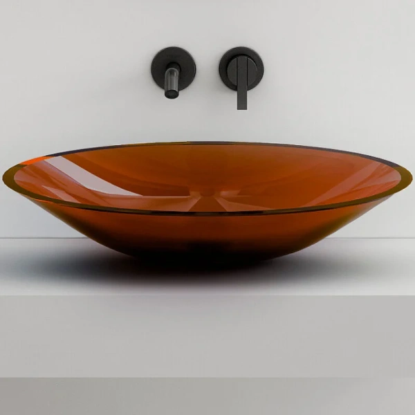 Раковина Abber Kristall AT2812 53 см прозрачная (детальная фотография)