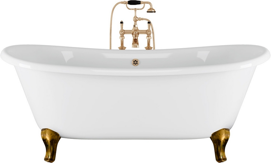 Ванна чугунная Devon & Devon Admiral 2MRADMIRAL 182х81 см ножки Deco (детальная фотография), белые