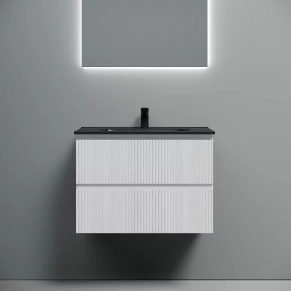 Тумба под раковину подвесная Sancos Snob T 70 см Bianco SNT70W (детальная фотография), окрашенные