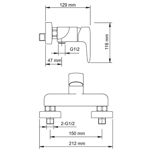 Смеситель для душа WasserKRAFT Vils хром 5602 (детальная фотография), для душа