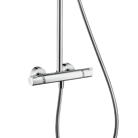 Душевая стойка Hansgrohe Raindance Select белый/хром 27133400 (детальная фотография), с тропическим душем