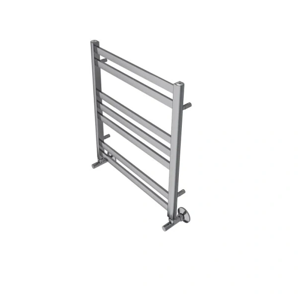 Полотенцесушитель водяной Акватек Сириус 50x60 см хром AQ DP0760CH (детальная фотография), лесенка, вертикальные