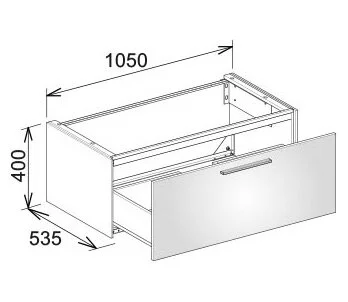 Раковина полувстраиваемая, 1 отверстие под смеситель, Keuco Royal 60 32150 311001 (детальная фотография), встраиваемые (в столешницу)