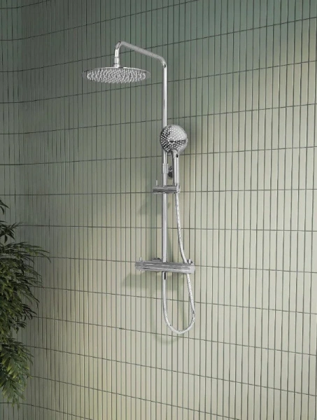 Душевая стойка VitrA AquaHeat Bliss хром A47205EXP (детальная фотография), хром