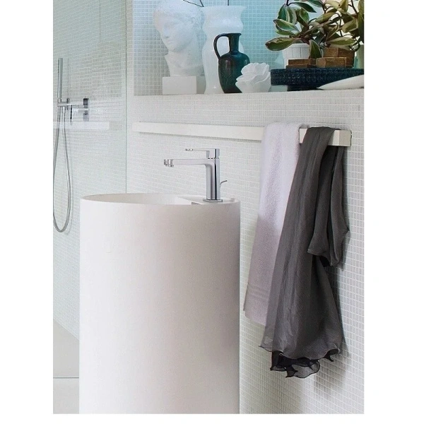 Смеситель для раковины Nobili Up хром UP94118/1CR (детальная фотография), из латуни, округлая форма, с донным клапаном