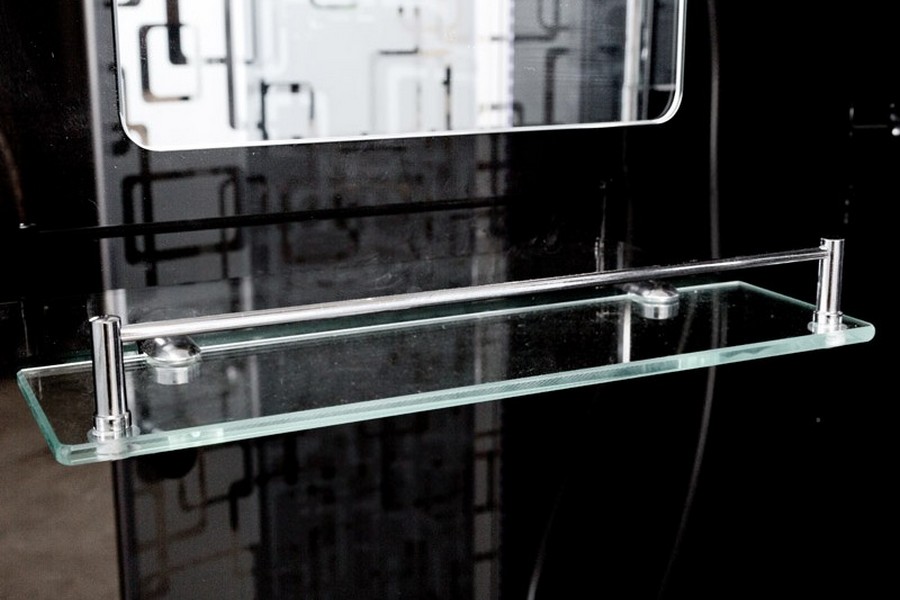 Душевая кабина Deto BM 90х90 см с гидромассажем BM1590GMBLACK (детальная фотография), со средним поддоном