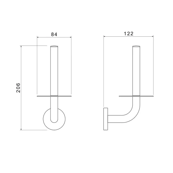 Бумагодержатель Акватек Оберон хром AQ4207CR (детальная фотография), современные, hi-tech