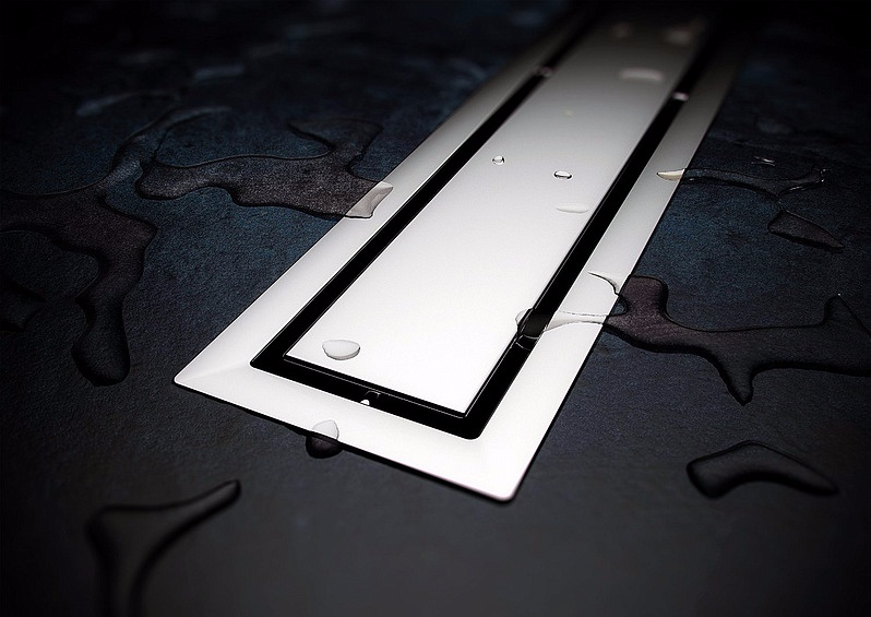 Линейный трап, цвет матовый хром, двухсторонний, Pestan Confluo Premium Line 450 13100002 (детальная фотография) index_1