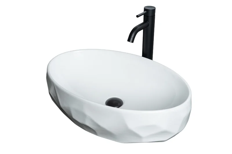 Раковина GID Lago 9030wx 60 см белая 51241 (детальная фотография), в форме чаши, круглой формы