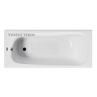 Чугунная ванна Vinsent Veron Concept VCO1707042-AS, 170 x 70 см, с антискользящим покрытием, цвет белый