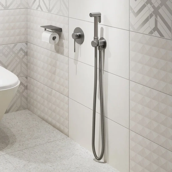 Гигиенический душ со смесителем Timo Saona черное золото 2389/18SM (детальная фотография), современные, hi-tech