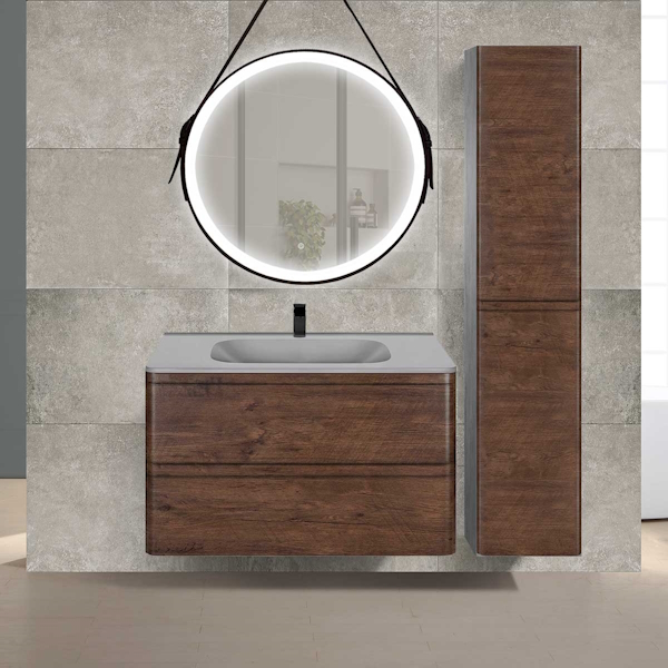 Тумба под раковину подвесная Vincea Vico 79 см R.Wood VMC-2V800RW (детальная фотография), подвесная, пристенная