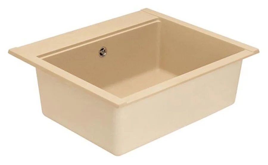 Мойка для кухни Акватон Делия 60 см латте 1A715232LD260 (детальная фотография), из искусственного мрамора