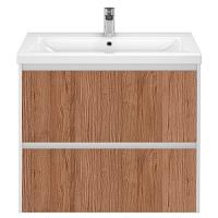 Тумба под раковину подвесная Velvex Klaufs 80 см белая/шатане