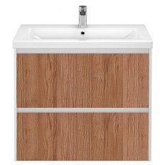 Тумба под раковину подвесная Velvex Klaufs 80 см белая/шатане