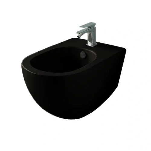 Биде подвесное ArtCeram File 2.0 черный матовый - фото 1