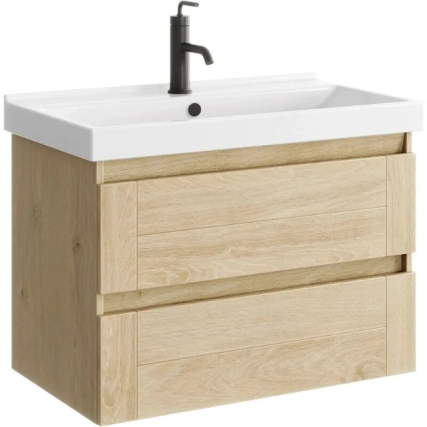 Тумба под раковину подвесная Aqwella Astrid 80 см дуб давос AST0108DD (детальная фотография)