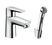 Смеситель с гигиеническим душем Hansgrohe Talis E с донным клапаном