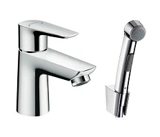 Смеситель с гигиеническим душем Hansgrohe Talis E с донным клапаном