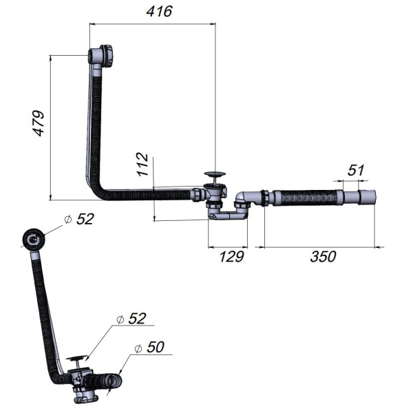 Схема (детальная фотография), с переливом