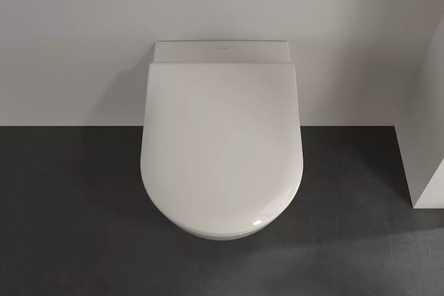 Унитаз подвесной Villeroy & Boch Subway 2.0 пергамон с покрытием CeramicPlus 5614R0R3 (детальная фотография), подвесные, встраиваемые