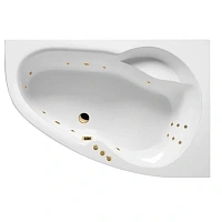 Ванна гидромассажная Excellent Newa Smart 160 x 95 см, правая, белый/золото, WAEX.NEP16.SMART.GL