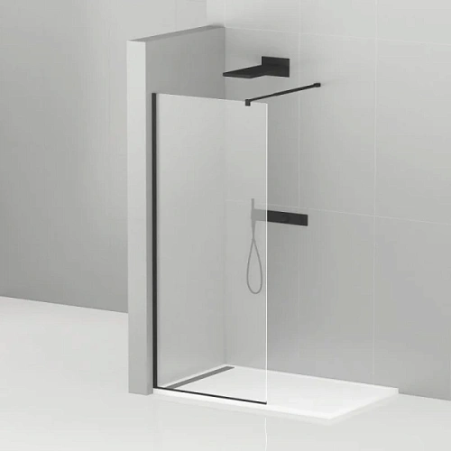 Душевая перегородка Cezares Liberta 115 см профиль черный - фото 2