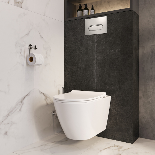 Унитаз подвесной VitrA Sanibelle безободковый 7551B003-0075 (детальная фотография), недорогие, безободковые, сиденье с микролифтом 