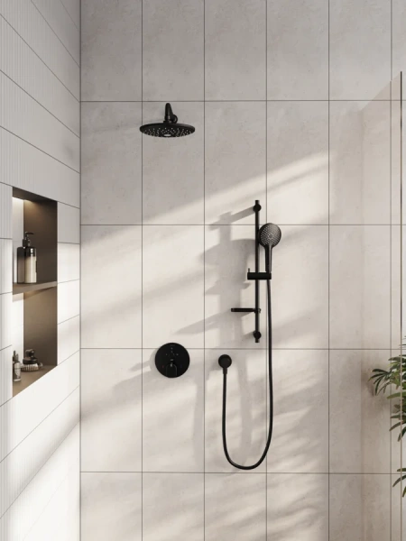 Душевой гарнитур VitrA Bliss черный матовый A4574336EXP (детальная фотография), черные