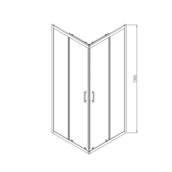 Душевой уголок Vincea Alpha VSS-3AL900 90х90 см раздвижные двери (детальная фотография), квадратные
